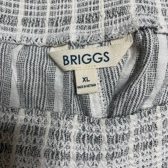 Briggs LIKE NEW linen pull on pocket casual stripe shorts size XL - Picture 6 of 6